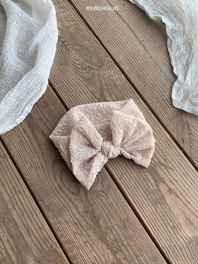 Bebe holic55｜(3m-18m) 蝴蝶結寬版髮帶9