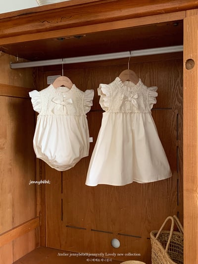 JE732｜(66-120cm) 刺繡緞帶包屁衣/洋裝11