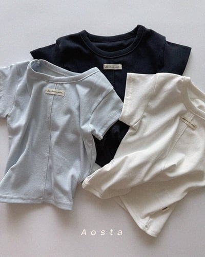 AOSTA35｜(6m-5y) 3款素色小標上衣3