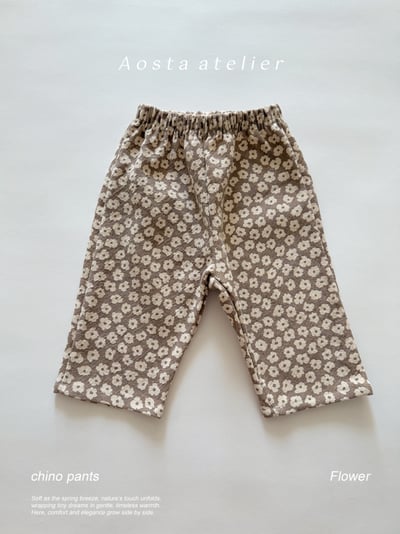 AOSTA41｜(6m-5y) 印花直筒長褲8