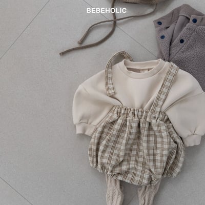 Bebe holic42｜(3m-18m) 格紋吊帶包屁褲14