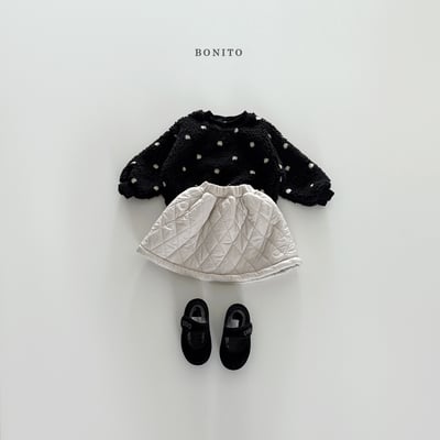 Bonito09｜(75cm-125cm) 絎縫簡約短裙5