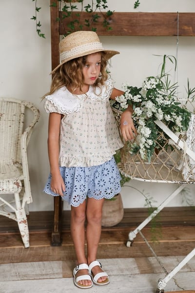 FLO34｜(75-140) 鏤空雕花短褲14