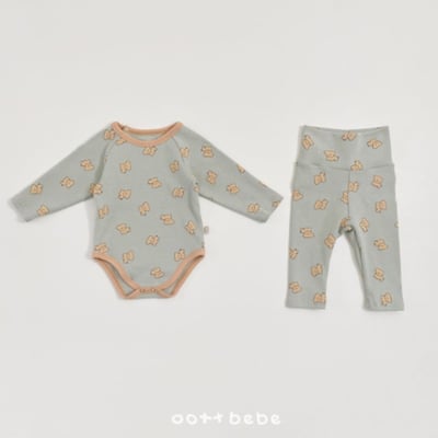 Oottbebe13｜(0m-12m) 狗狗棉質居家包屁衣褲子套裝5