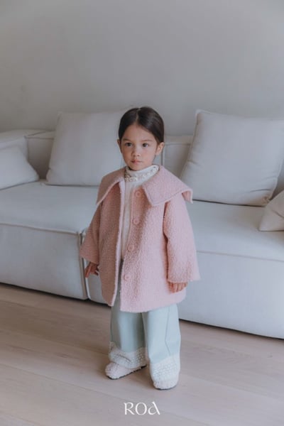 ROA32｜(80cm-120cm) 2色下擺蕾絲邊直筒褲8