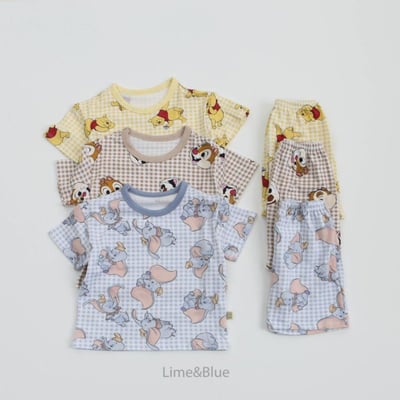 LIME&BLUE02｜(55-118cm MOM )  迪士尼親子居家服4