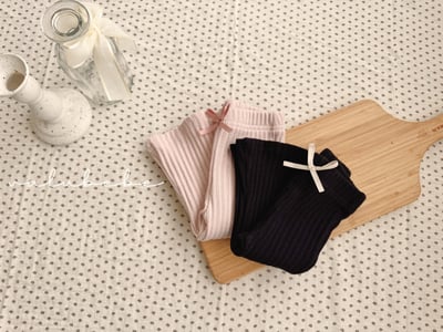 Valubebe51｜(65-90) 蝴蝶結羅紋喇叭褲11