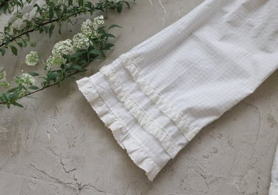 FLO36｜(75-140) 蕾絲花邊層次長褲3