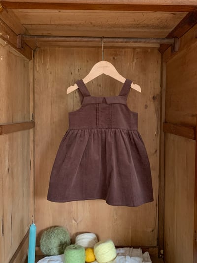 JE589｜(73cm-120cm) 燈芯絨背心洋裝/碎花荷葉上衣24