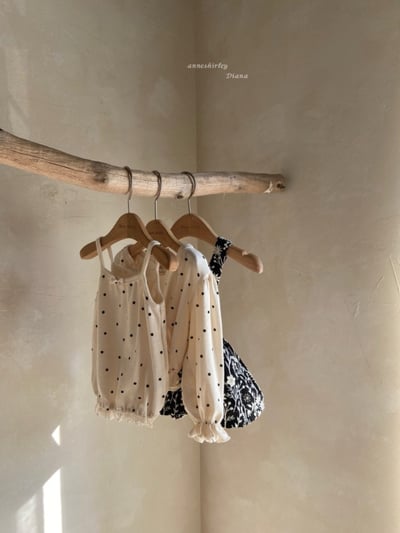 Anne Shirley23｜(3m-24m) 2色細肩碎花/波點蕾絲背心6