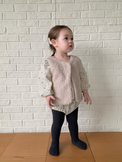 JE616｜(66cm-90cm) 碎花蕾絲背心設計包屁衣8