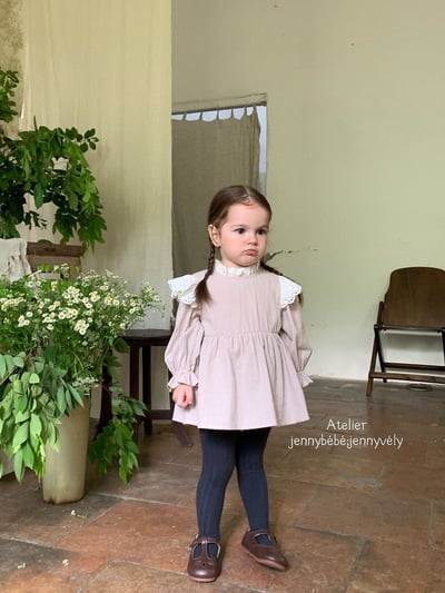 JE577｜(66-90cm) 蕾絲領飛袖包屁裙7