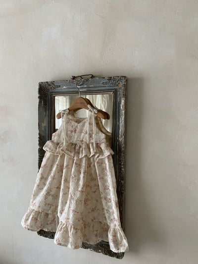 Anne Shirley35｜(1y-5y) 2色碎花壓紋綁帶洋裝2