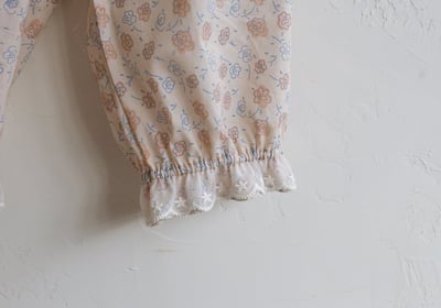 FLO49｜(75-140) 2色碎花蕾絲花邊縮口褲23