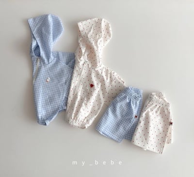 my_bebe21｜(80-120cm) 拉鍊連帽外套褲子套裝9