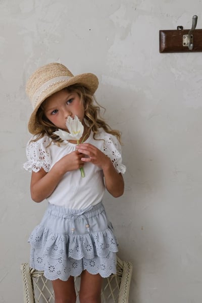 FLO19｜(75-140) 鏤空泡泡袖上衣19