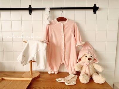 Valubebe37｜(65-80) 滾邊精靈綁帶帽7