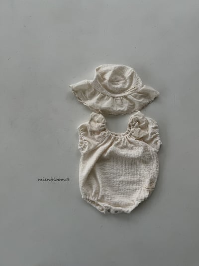 Bloom.b08｜(0m-18m) 荷葉繡褶皺包屁衣3