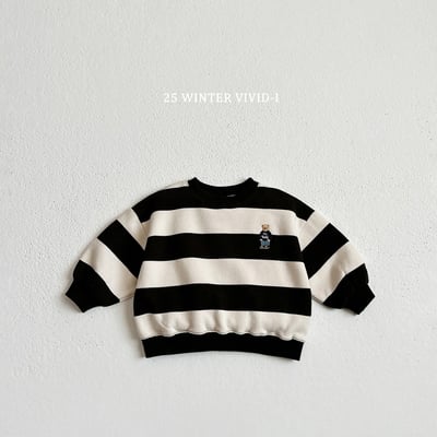 vivid49｜(78cm-125cm) 小熊條紋休閒上衣13
