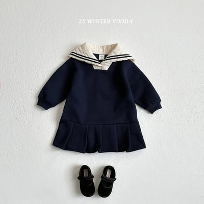 vivid88｜(78cm-125cm) 水手百摺洋裝11