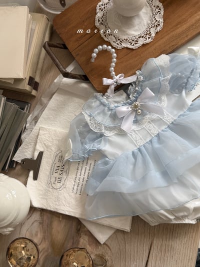 Marron04｜(3m-18m 1y-6y) 氣質蕾絲公主裙裝9