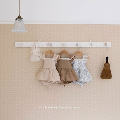 M-KIDS36｜(65-80cm) 綁帶摺邊包屁衣13