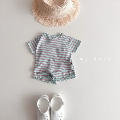 my_bebe22｜(80-120cm) 條紋捲邊套裝10