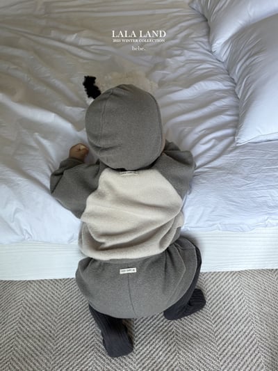 lala land26｜(60cm-83cm) 2色磨毛撞色開襟外套10