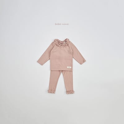 bebe nine46 (65cm-115cm) 3色素面花邊套裝7