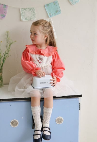 FLO33｜(75-140) 3色蕾絲無根長襪12