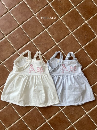 thelala62｜ (70-115) 刺繡花邊無袖洋裝6