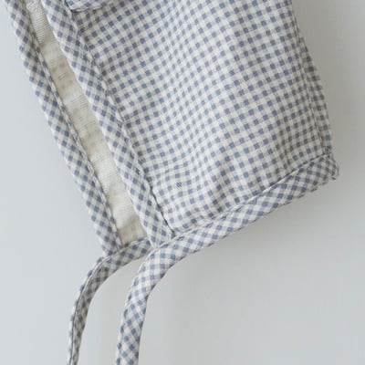 LEMONADE01｜(55cm-85cm) 2色格紋肩帶包屁衣含小熊帽子20