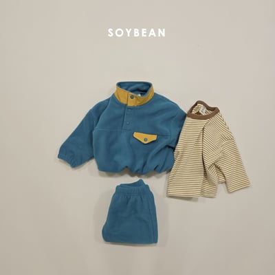 Soybean30｜(75cm-118cm) 抓絨半開襟扣套裝18