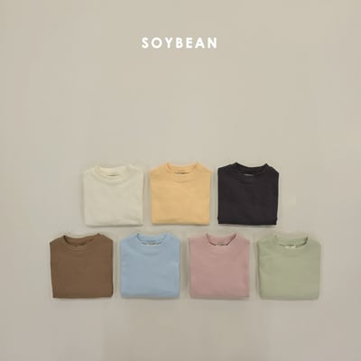Soybean50｜(75cm-118cm) 寬鬆磨毛素面上衣4
