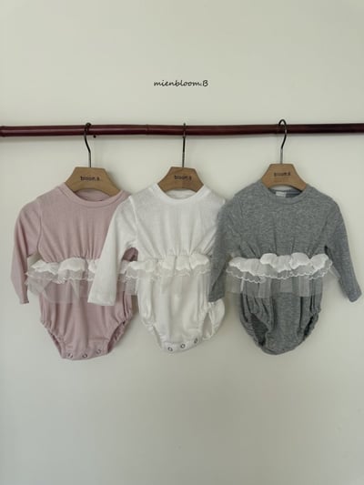 Bloom.b40｜(0m-18m) 蕾絲裙擺包屁衣1