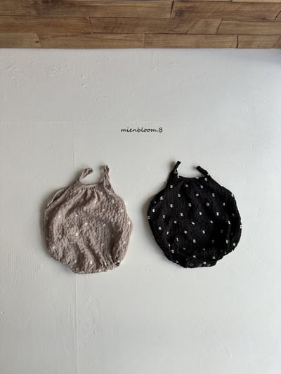 Bloom.b12｜(0m-18m) 肩帶抓皺印花包屁衣6