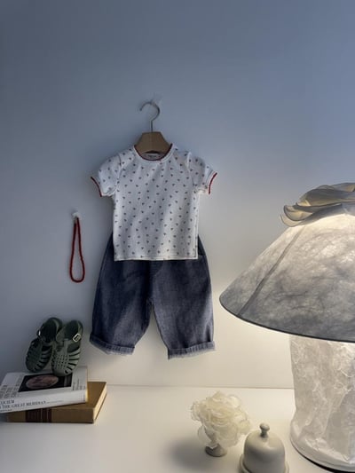 LePetitmot07｜(80-125cm) 小櫻桃線邊上衣8