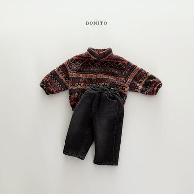 Bonito46｜(75cm-125cm) 北歐刷毛拉鍊外套5