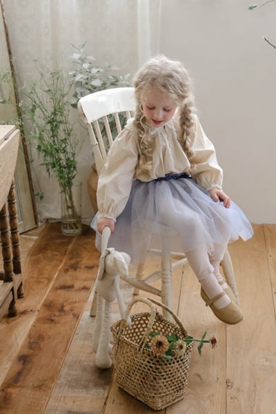 FLO19｜(75-135cm) 3色夢幻薄紗內搭褲裙6