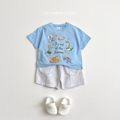 vivid76｜(78cm-125cm) 3款休閒恐龍渡假短袖上衣7