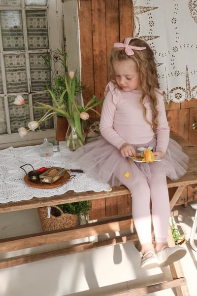 FLO28｜(75-140) 4色蕾絲內搭緊身褲2