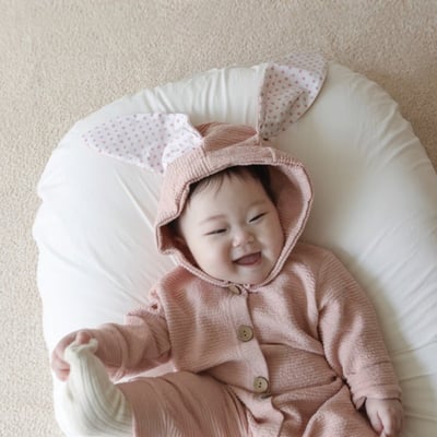 LEMONADE08｜(55cm-85cm) 3色小兔連帽連身衣7