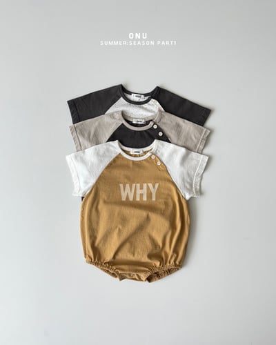 onu48｜(6m-12m) 英字印花包屁衣1