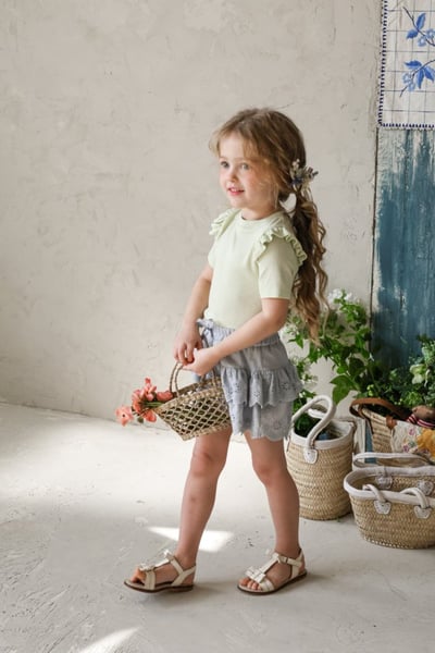 FLO16｜(75-140) 荷葉肩邊上衣15