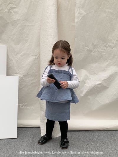 JE 389｜(73-100cm)  細肩絎縫線套裝裙8