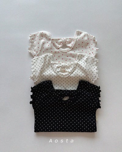 AOSTA55｜(6m-5y) 3款緞帶木耳邊上衣2