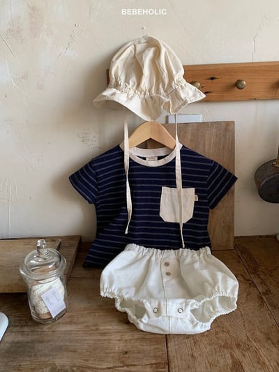 Bebe holic47｜(3m-18m) 口袋條紋上衣9