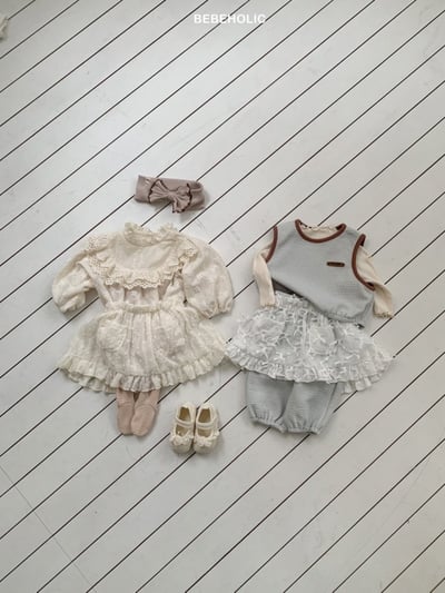 Bebe holic46｜(3m-18m) 法式層次蕾絲裙12