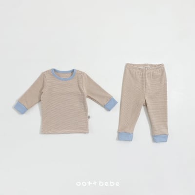 Oottbebe10｜(1y-7y) 條紋撞色家居套裝10
