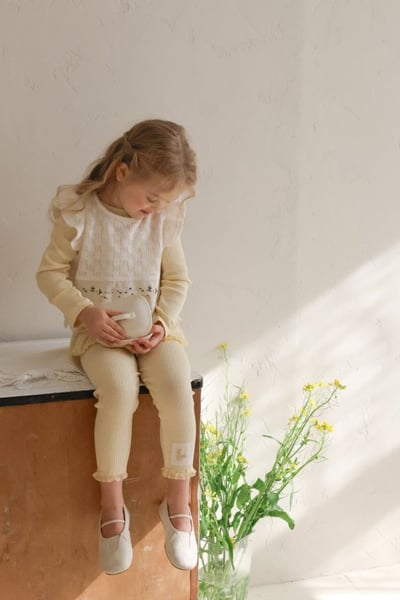 FLO53｜(75-140) 1色針織田園小兔背心14